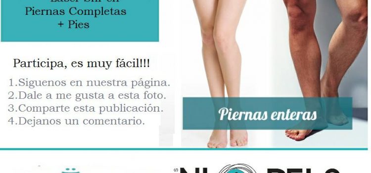 Sorteo depilación láser piernas completas + pies